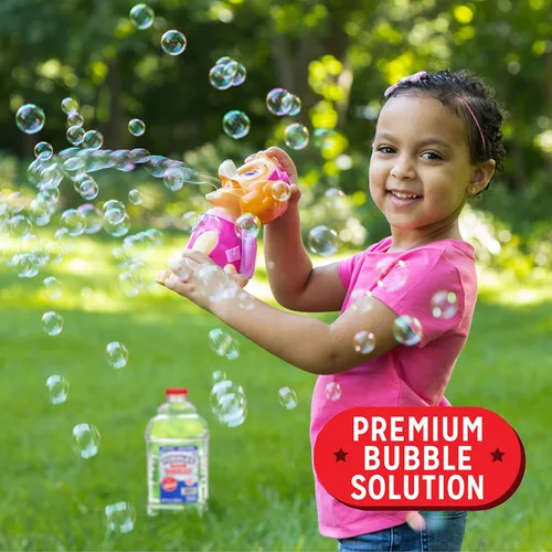 Miniatura 5 de Little Kids Bubbles by Fubbles Fabricado en los Estados Unidos Solución de burbujas no tóxicas de 64 onzas Solución de recarga para máquinas