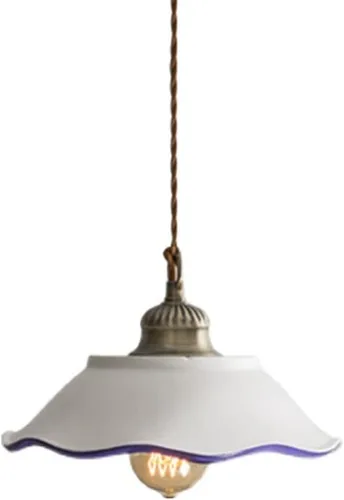 Miniatura 9 de MARURY Lámpara colgante de techo, luz colgante de porcelana azul y blanca, lámpara clásica de cerámica pequeña ajustable para cocina, isla