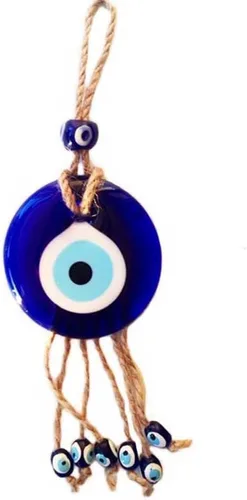 Miniatura 8 de Talismán de cristal azul contra el mal de ojo con cuentas pequeñas, dije de buena suerte, hogar, oficina, decoración del automóvil, jardín, adorno