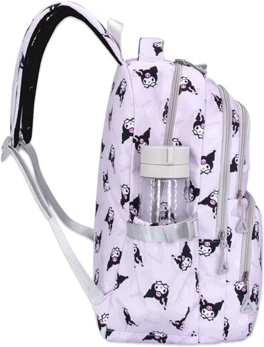 Miniatura 3 de Roffatide Anime Kuromi - Mochila casual de gran capacidad con estampado de anime para portátil, mochila para viajes, senderismo, mochila