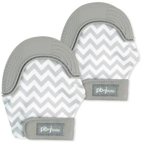 Miniatura 9 de PBnJ Baby, Guante mordedor de silicona, juguetes para bebés de 0 a 6 meses, guantes para bebés que se utilizan como chupete de dentición, juguetes