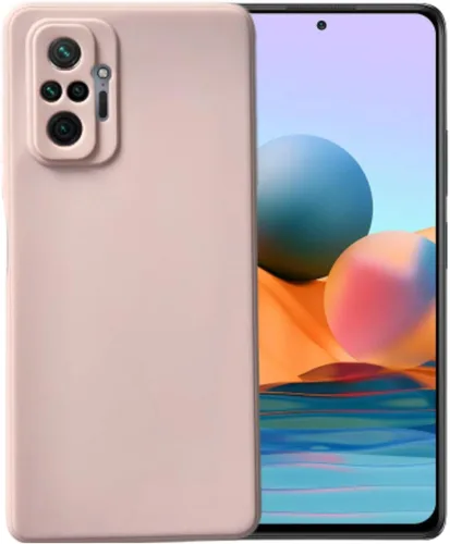 Compatible con Xiaomi Redmi Note 10 Pro Soft Liquid Silicone Gel Cell Phone Mobile Basic Funda trasera (rosa suave)