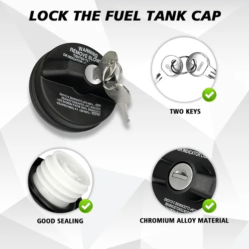 Miniatura 3 de Tapa de Gasolina con Cerradura para Tanque de Combustible con Llave, Cerradura de Tapa de Gasolina Cubierta de Tapa de Combustible con Cerradura