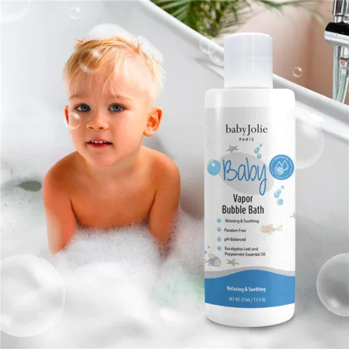 Miniatura 6 de Baby Jolie Vapor Bubble Bath - Aromaterapia de baño para bebés y niños para aliviar la nariz y la tos, fabricado con extracto de eucalipto y menta