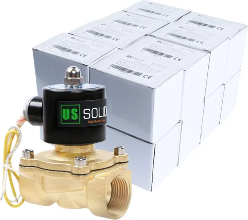 Miniatura 7 de U.S. Solid 1" válvula electromagnética eléctrica de latón 110V CA normalmente cerrada aire no potable aceite de agua diesel