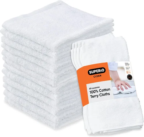 Miniatura 26 de Superio Toallas de rizo de algodón, toallas grises 100% algodón, trapos de limpieza para cuerpo y cara, toallas de spa, multiusos