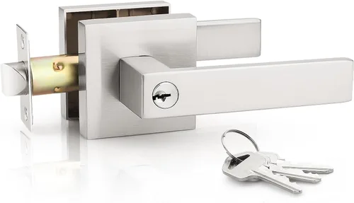 Miniatura 114 de KNOBWELL - Juego de cerradura con 1 picaporte resistente para puertas de una cara, ideal para puertas interiores reversibles, 0.93 libras