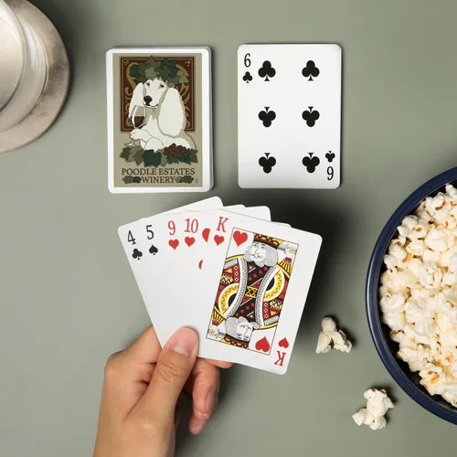Miniatura 2 de Lantern Press Caniche, anuncio retro de bodega (52 cartas de juego, baraja de cartas de tamaño póquer con comodines)