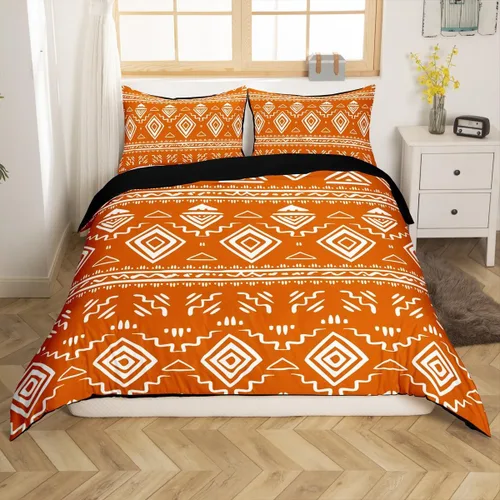 Miniatura 13 de Erosebridal Southwestern - Juego de funda de edredón tamaño individual, diseño geométrico étnico, estilo bohemio, azteca, para niños, adolescentes