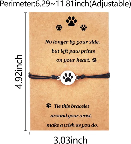 Miniatura 41 de PLwelth Pulseras de perro de cachorro para mujeres y hombres, regalos conmemorativos para amantes de las mascotas, regalos de amistad para ella, sus