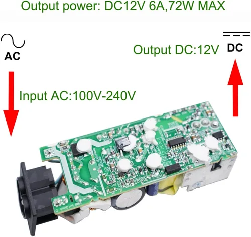 Miniatura 4 de Convertidor de CA a CC de 100 V-240 V a 12 V/6 A 72 W, adaptador de fuente de alimentación para encendedor de cigarrillos de automóvil, enchufe