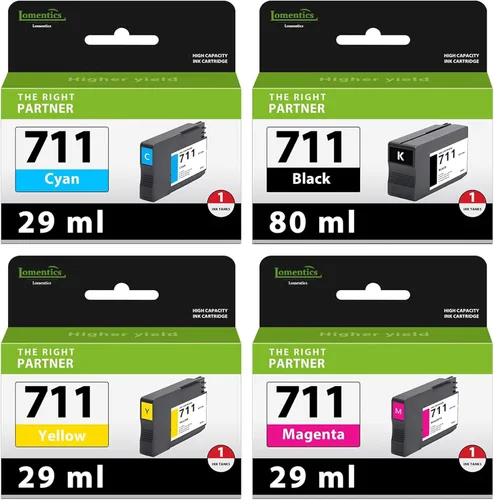 711XL Cartuchos de tinta de alto rendimiento compatibles 711 para HP 711 cartucho de tinta uso con impresora DesignJet T100 T120 T125 T130 T520