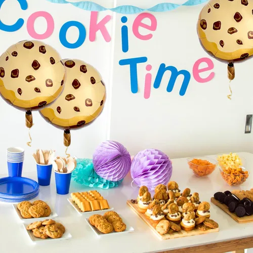 Miniatura 3 de Globos de galletas con chispas de chocolate, decoraciones de fiesta de leche y galletas para el primer cumpleaños, suministros para fiesta