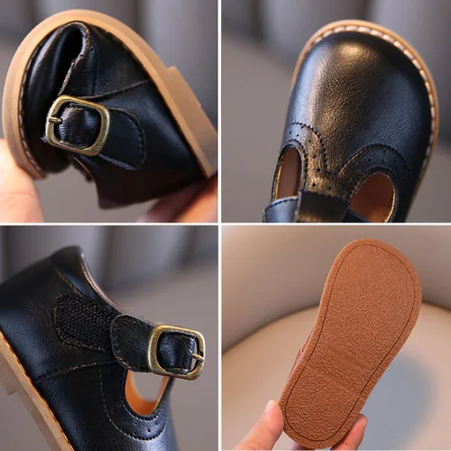Miniatura 4 de Peyarlie Zapatos de vestir para niña pequeña, zapatos planos de bailarina, zapatos de fiesta, escuela, con lazo, zapatos de princesa para boda
