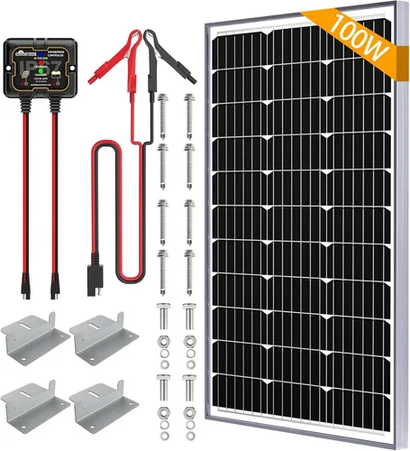 Miniatura 14 de SOLPERK 30 W Cargador de batería solar + Mantenedor de batería solar + Controlador de carga MPPT de 10 A de actualización + Soporte de montaje