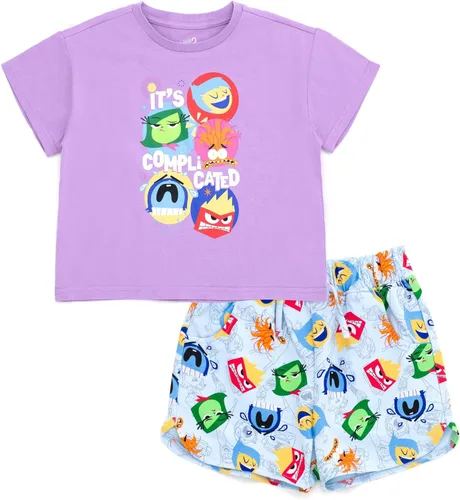 Miniatura 17 de Disney Conjunto de camiseta y pantalones cortos de felpa francesa, tallas de bebé a niño grande (12 meses - 14-16)