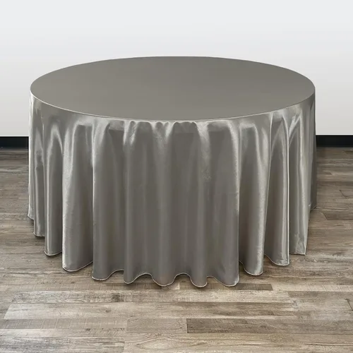 Miniatura 19 de YOUR CHAIR COVERS - Mantel redondo de satén de 120 pulgadas, color rubor, manteles de mesa redondos para mesas de banquete de 5 pies Blush