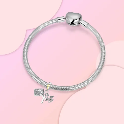 Miniatura 292 de Dije de girasol con diseño de estrella y luna y elefante para pulsera, collar de plata de ley 925, dijes de corazón de amor para mujer, regalo