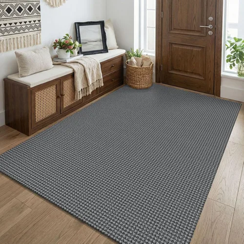 Miniatura 100 de KOZYFLY - Tapetes para entrada, lavable, tejido, con respaldo de goma antideslizante, de algodón, interiores, cocina, entrada, vestíbulo y puerta