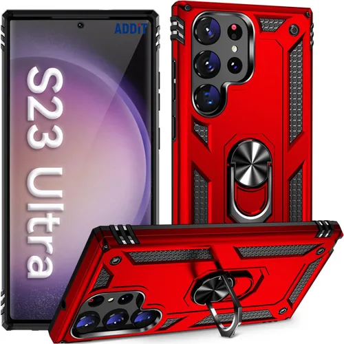 Miniatura 9 de ADDIT Funda S23 para Samsung Galaxy S23 de 6.1 pulgadas, con anillo de soporte, soporte ajustable, grado militar, protección resistente, a prueba