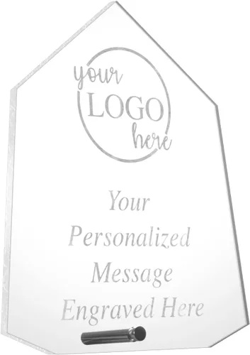Miniatura 20 de Premios acrílicos económicos personalizados ofrecidos en una variedad de formas y tamaños, incluye texto ilimitado y su logotipo