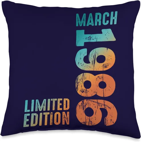 Miniatura 4 de Awesome Limited Edition March 1986 Retro 1986 Vintage 1986 Throw Pillow