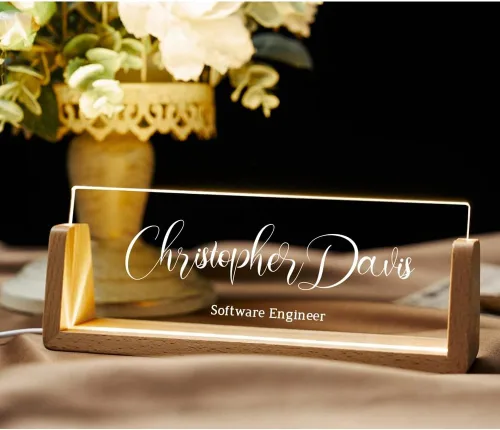 Miniatura 3 de Noni - Placa de nombre personalizada para escritorio, placa de nombre para escritorio, placa de mesa, placas de nombre para escritorios, regalos