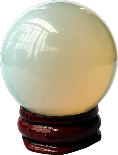 Miniatura 29 de Escultura de esfera de adivinación de cristal curativo de labradorita negra de 1.575 pulgadas, bola de piedras preciosas, colección decorativa