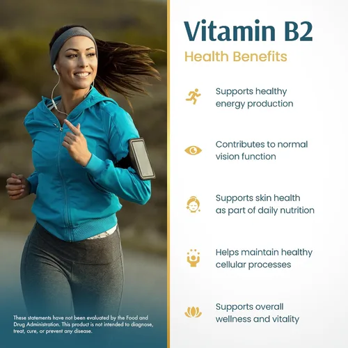 Miniatura 6 de Vykee Nutrition Gotas de riboflavina de vitamina B2, suplemento líquido B2 para metabolismo energético, función celular y apoyo de la visión