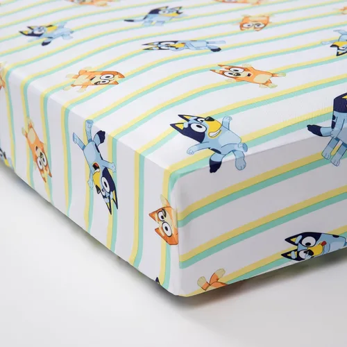 Miniatura 4 de Bluey Juego de ropa de cama de 4 piezas para niños pequeños, incluye edredón, juego de sábanas, sábana bajera reversible para niños o niñas