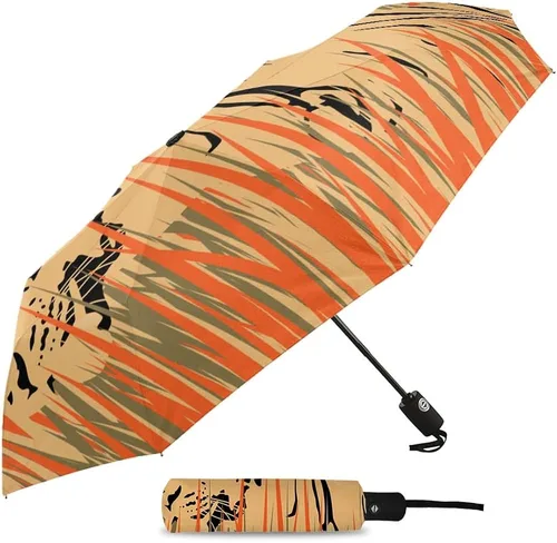 Miniatura 2 de DHDM Automatic Beach Umbrella Outdoor Adults Printed Rain Umbrella for Men Kids Parasol