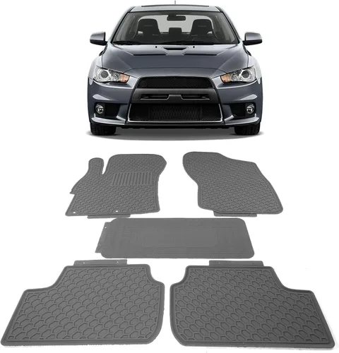 Miniatura 2 de IKON MOTORSPORTS, Alfombrillas de Piso de Ajuste Personalizado Compatibles con Mitsubishi Lancer 2008-2017, Alfombras Forros de Automóvil para Todo
