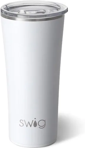Miniatura 35 de Swig Life - Vaso aislante de 22 onzas, vaso de viaje para café con tapa, taza de viaje para café apta para portavasos, acero inoxidable (Aqua)
