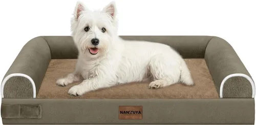 Miniatura 51 de Cama ortopédica lavable para perros medianos y grandes: cama con cojines de apoyo para perros medianos y grandes, cama impermeable de espuma tipo