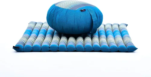 Miniatura 11 de Leewadee Juego de cojines de meditación: 1 almohada redonda de meditación Zafu y 1 alfombrilla de meditación Zabuton cuadrada enrollable, paquete