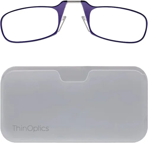 Miniatura 4 de ThinOptics unisex-adult Universal Pod Case + Rectangular Reading Glasses