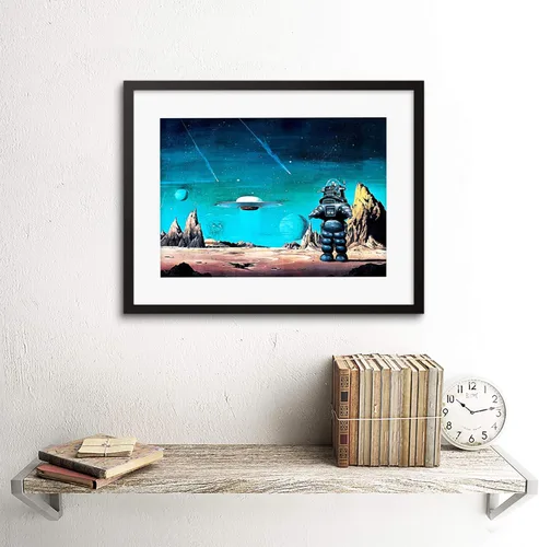 Miniatura 2 de The Art Stop ROBBY ROBOT PROHIBIDO PLANETA ESTRELLAS ESTRELLAS SCI FI MARCO IMPRESIÓN FOTO F12X551