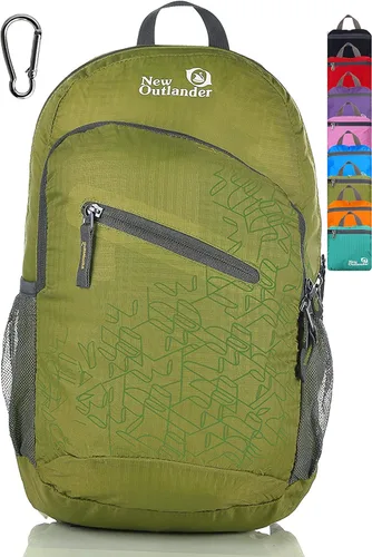 Miniatura 13 de Outlander 20L/33L - Mochila de día de senderismo de viaje ligera empacable más duradera (rojo oscuro, 20L)