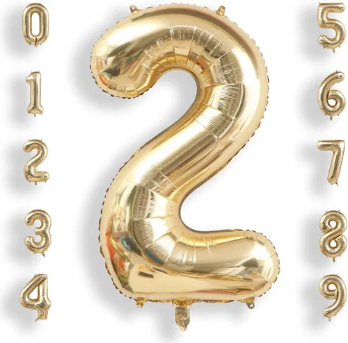 Miniatura 58 de AULE Globos grandes de 40 pulgadas, número 0, negros, grandes, de papel de aluminio, globos de número de helio 0-9, gigantes, jumbo, felices