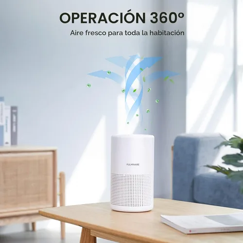 Miniatura 4 de FULMINARE - Purificadores de aire para habitación H13 True HEPA con filtro de aire silencioso y luz nocturna, purificador de aire portátil pequeño