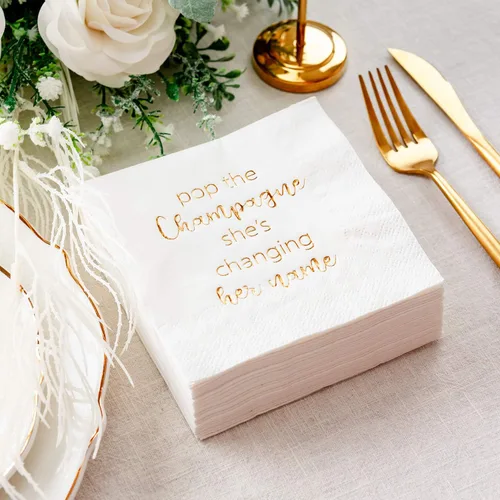 Miniatura 6 de Crisky Servilletas de cóctel para despedida de soltera, servilletas de postre de lámina dorada, despedida de soltera, despedida de soltera, fiesta