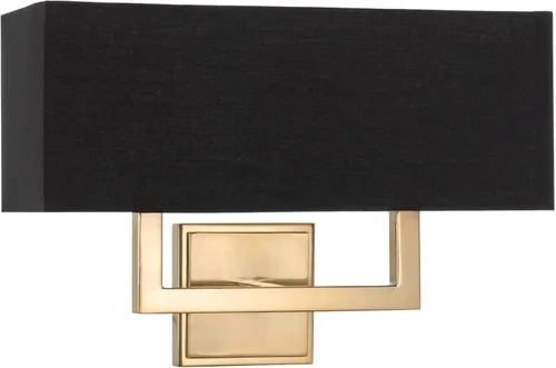 Miniatura 10 de Kira Home Haven - Lámpara de pared moderna de 16 pulgadas, 2 luces + pantalla rectangular de tela blanca, acabado de níquel cepillado