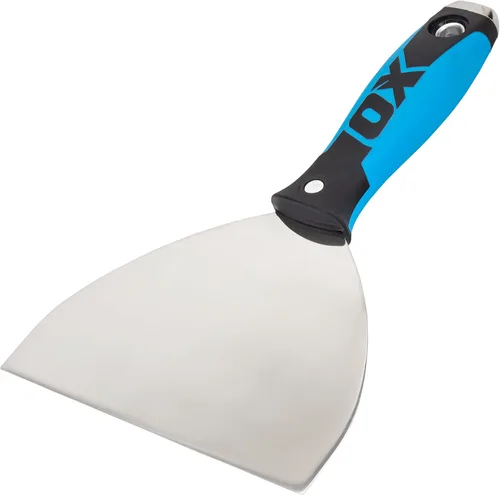 Cuchillo de masilla de alta calidad para paneles de yeso de 6 pulgadas, cuchillo profesional de acero inoxidable, compuesto de juntas, mango de