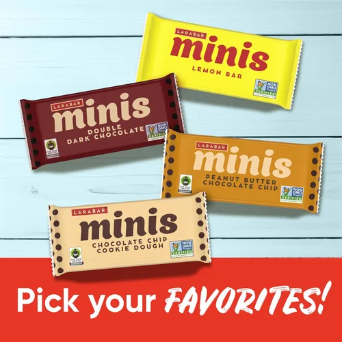 Miniatura 10 de Larabar - Mini barras de masa de galletas con chispas de chocolate, barra vegana de frutas y nueces sin gluten, barras de 0.78 onzas, 20