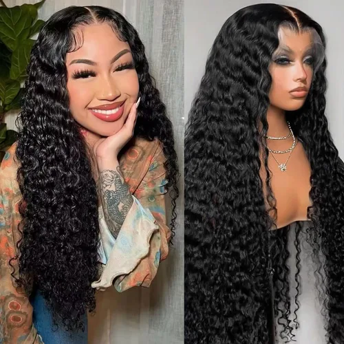 Miniatura 21 de CHEETAHBEAUTY Pelucas de cabello humano brasileño ondulado profundo #4 marrón chocolate 13X6 HD de encaje frontal transparente grado 10A rizado