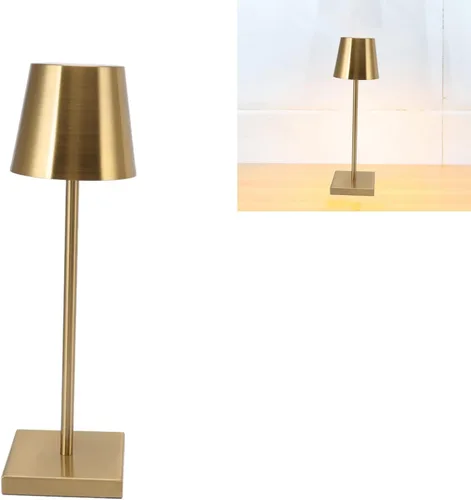 Miniatura 5 de Haofy Lámpara de mesa LED inalámbrica, lámpara de escritorio táctil, moderna, simple, recargable, de alto brillo, regulable, interruptor táctil, luz