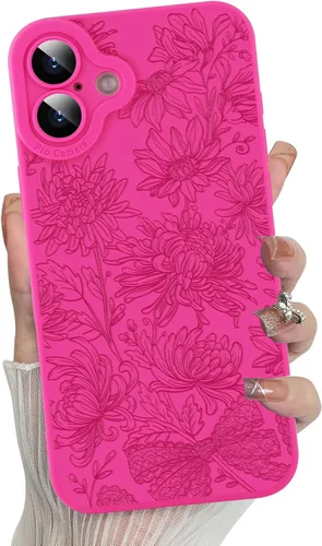 Miniatura 75 de MZELQ para iPhone 12 Pro Max, Funda de silicona con patrón floral de flores y girasoles, rosa, lindo, protección de cámara, funda suave y delgada