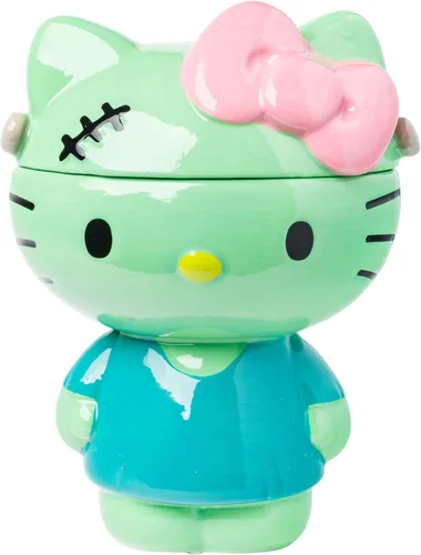 Miniatura 15 de Silver Buffalo Sanrio Hello Kitty Tazón de galletas diseño de gatito rosa tamaño mediano de cerámica Hello Kitty Waving (cerámica)