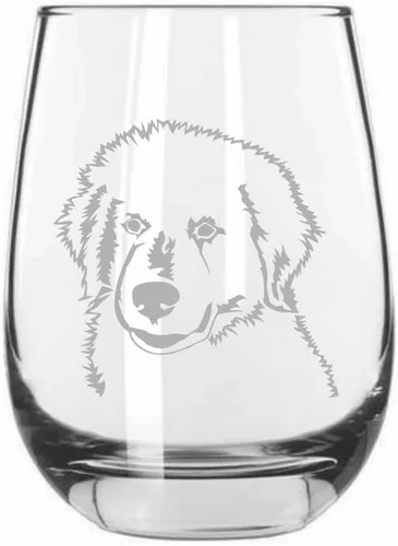 Miniatura 338 de Sakhalin Husky Dog - Copa de vino grabada personalizada de 15.25 onzas sin tallo