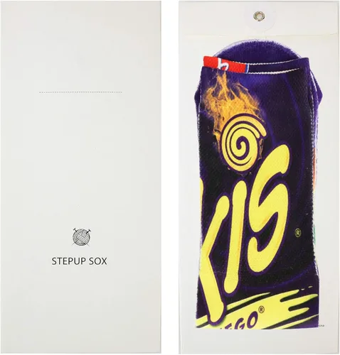 Miniatura 7 de STEPUP SOX Calcetines unisex divertidos y coloridos con estampado de calaveras de alimentos en 3D calcetines de tubo de baloncesto Takis Fuego M